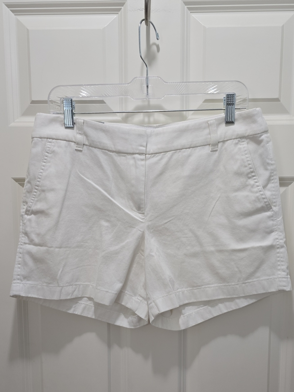 J. Crew White Tailored Cotton-Blend Bermuda Shorts